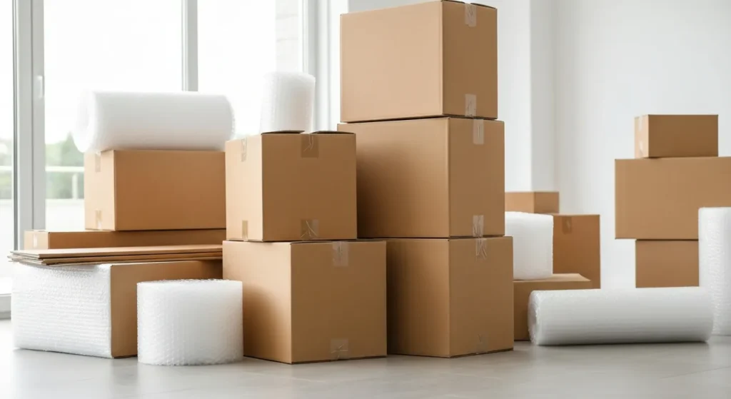 Professional packing services in Dubai - packing boxes and bubble wrap
